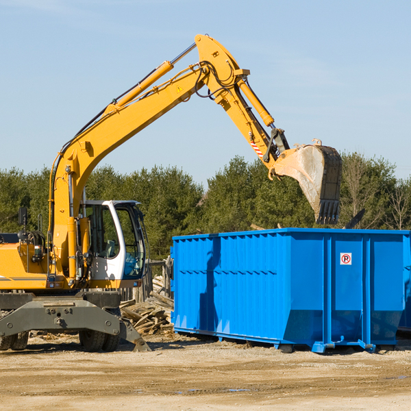 what size residential dumpster rentals are available in Justiceburg